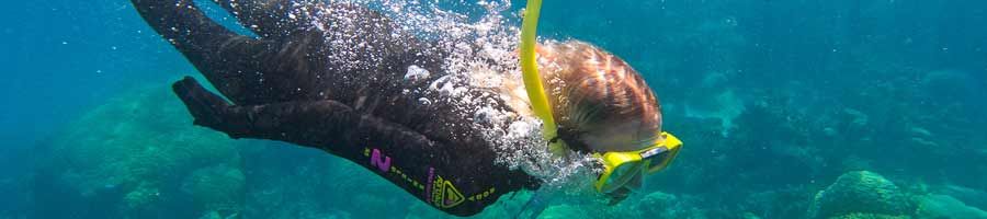 girl snorkeling