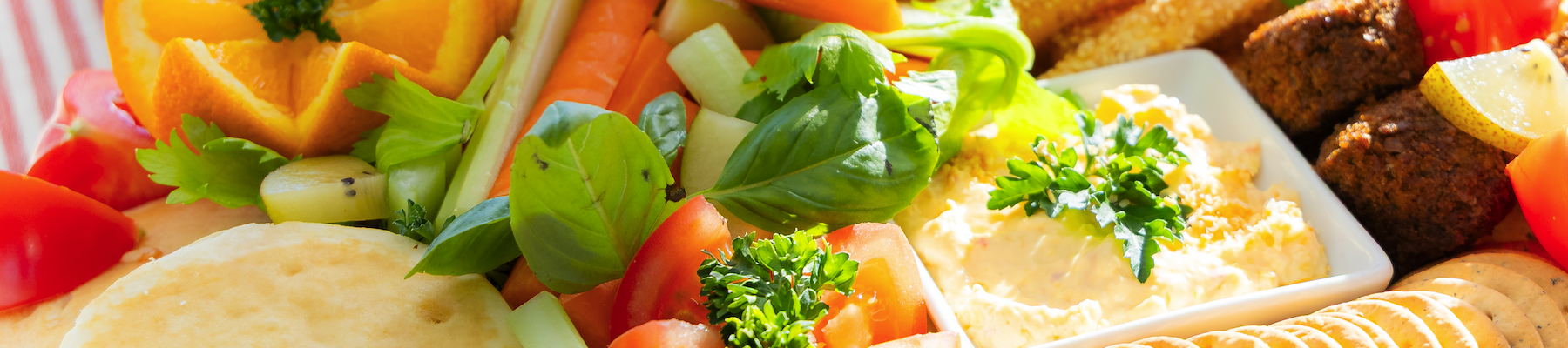 A top down shot of a fresh fruit platter