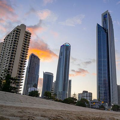 Gold Coast high rises on the beach