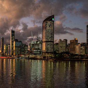 Brisbane City skyline at dusk