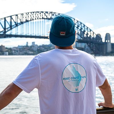 Man overlooking Sydney Harbour