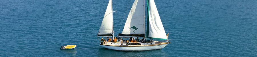 waltzing matilda sailboat in the whitsunday waters