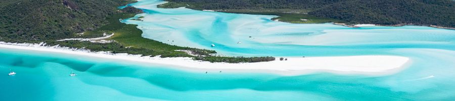 aerial view of Hill Inlet swirling sands