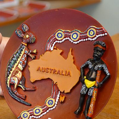 close up of indigenous australian artwork