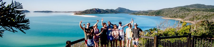 A group at Hill Inlet Lookout