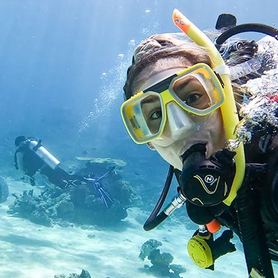 Scuba diver exploring underwater in Australia