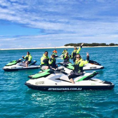 Jet ski tour Gold Coast with beach in background