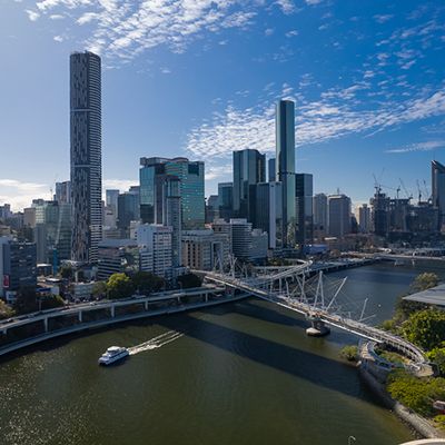 Brisbane skyscrapers next to the river