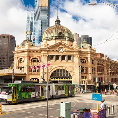 train station in melbourne CBD Australia