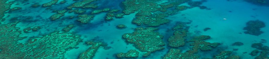 aerial view of the great barrier reef on australia's east coast