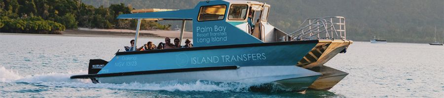 island transfers boat cruising through ocean