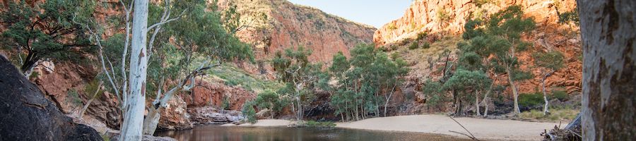 rugged outback scenery in the macdonnell ranges