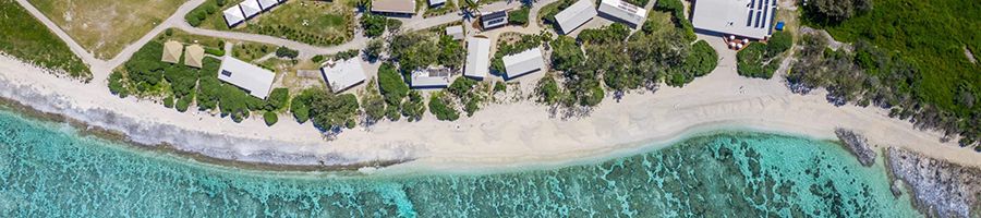 lady elliot island eco resort aerial view beach