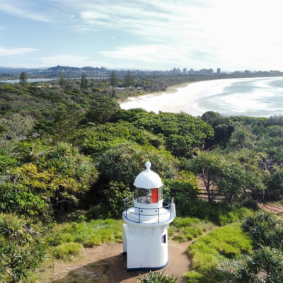 Fingal Head Lighthouse Aerial View Coastline