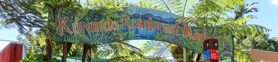 The entrance to the Rainforest Markets in Kuranda