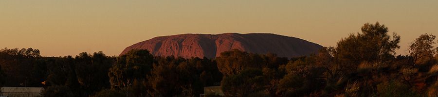 Uluru at sunrise in the Outback of Australia