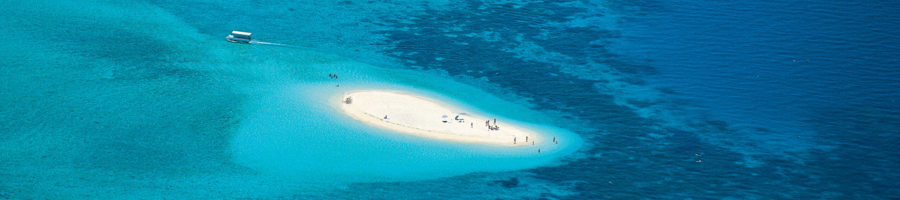 Aerial view of Beaver Reef and Cay