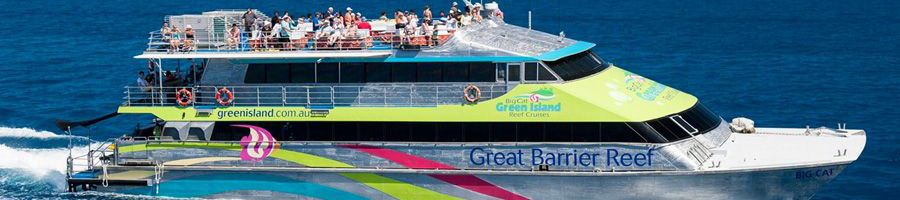 big cat green island reef cruises ferry on the water