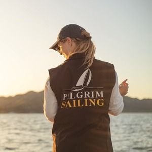 Pilgrim Sailing crew working on the boat off the coast of Magnetic Island