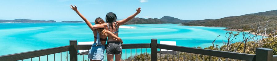 Ocean Rafting girls on Hill Inlet Lookout