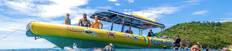 A group of tourists on board an Ocean Rafting boat 