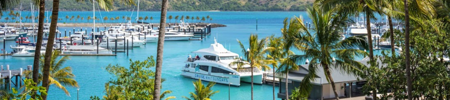 The marina on Hamilton Island