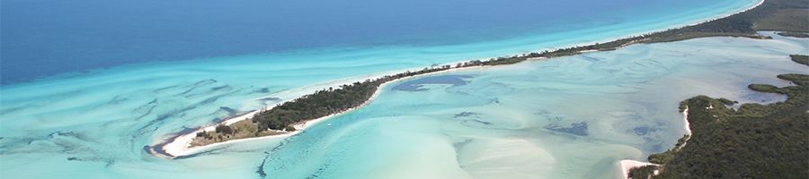 aerial view of western kgari blue waters and dunes